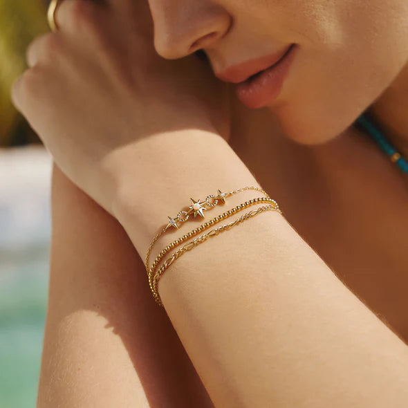 Pre-Order | Gold on Silver Linked Star Bracelet | Ania Haie