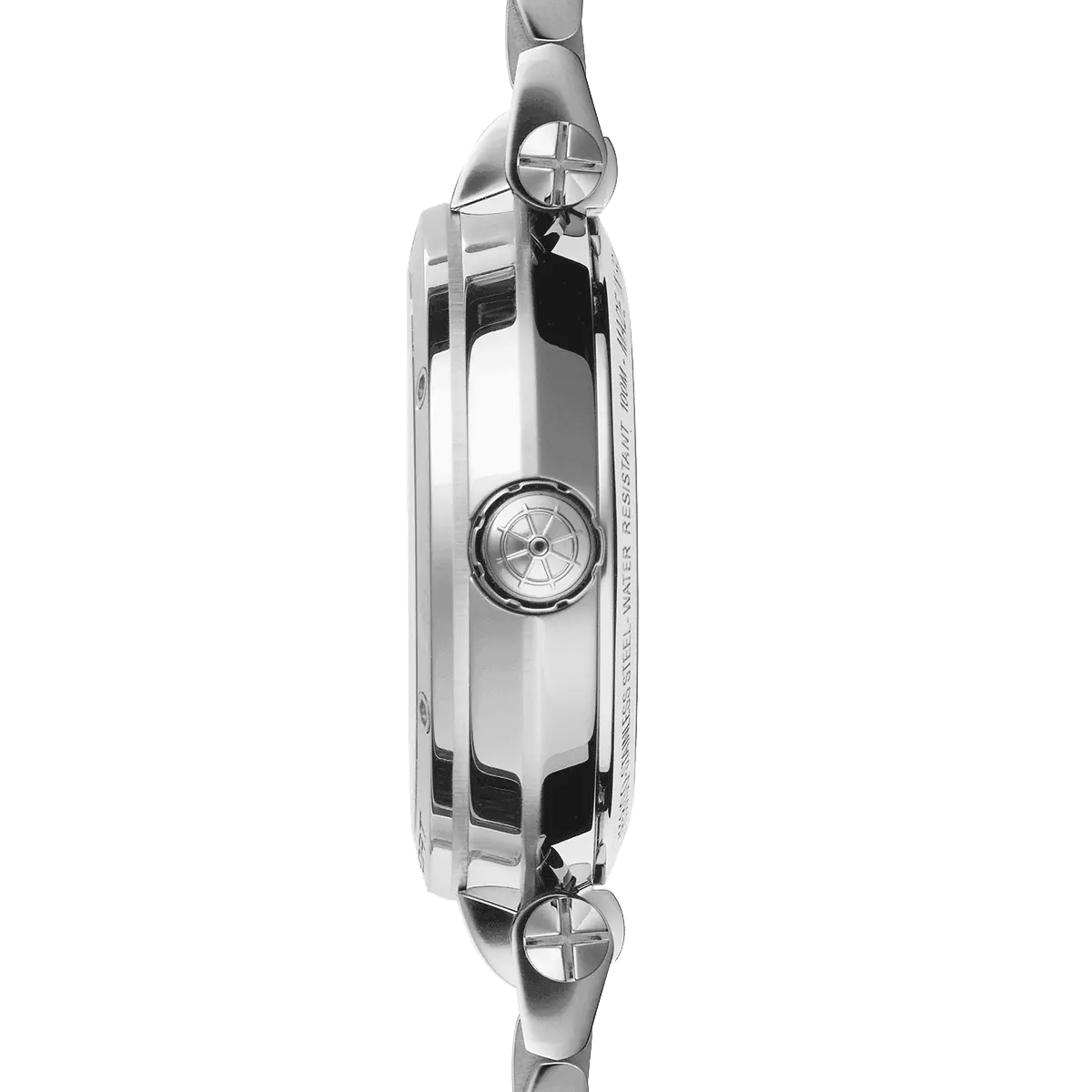 Herbelin Luna Ladies Stainless Steel Guilloché White Dial Watch