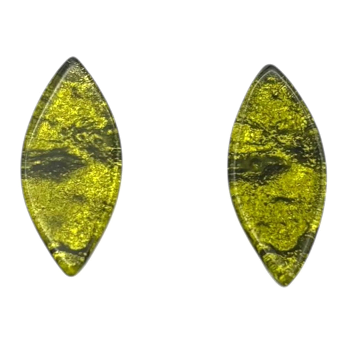 Pistachio Aztec Leaf Stud Earrings | Watch This Space