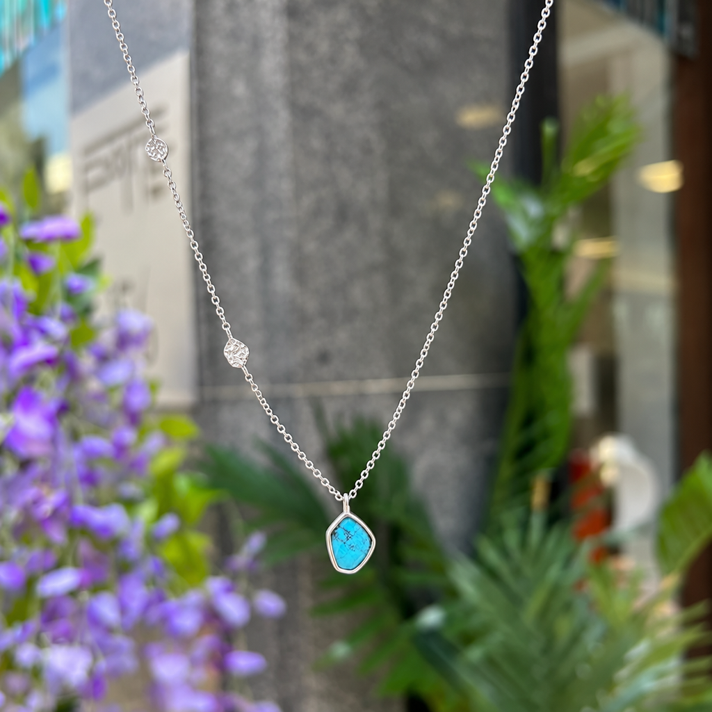 Turquoise Sterling Silver Pendant Necklace | Ania Haie