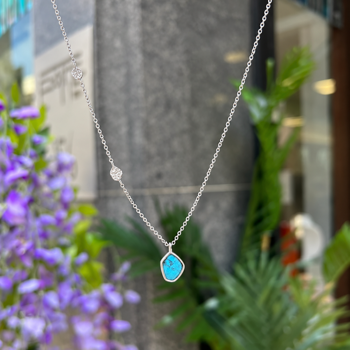 Turquoise Sterling Silver Pendant Necklace | Ania Haie