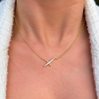 Gold Kiss Pavé Necklace | Ania Haie