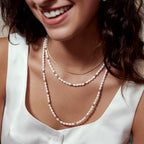 Gold on Silver Pavé Cubic Zirconia Tennis Necklace | Ania Haie