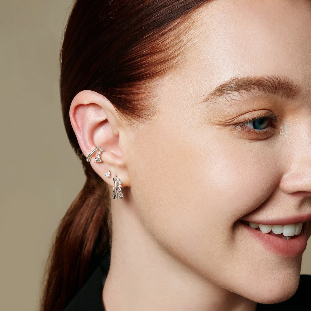 Pear Cubic Sterling Silver Stud Earrings | Ania Haie