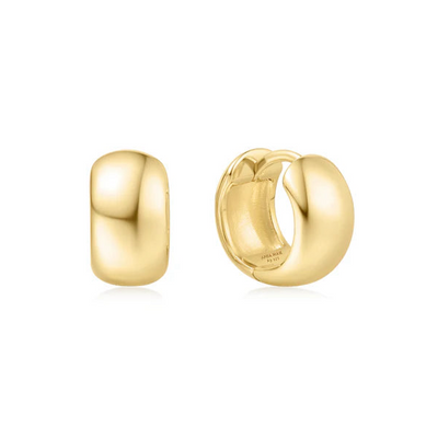 Pre-Order | Small Gold Chubby Huggie Hoop Earrings | Ania Haie