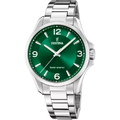 Festina Gents Green Dial Steel Watch