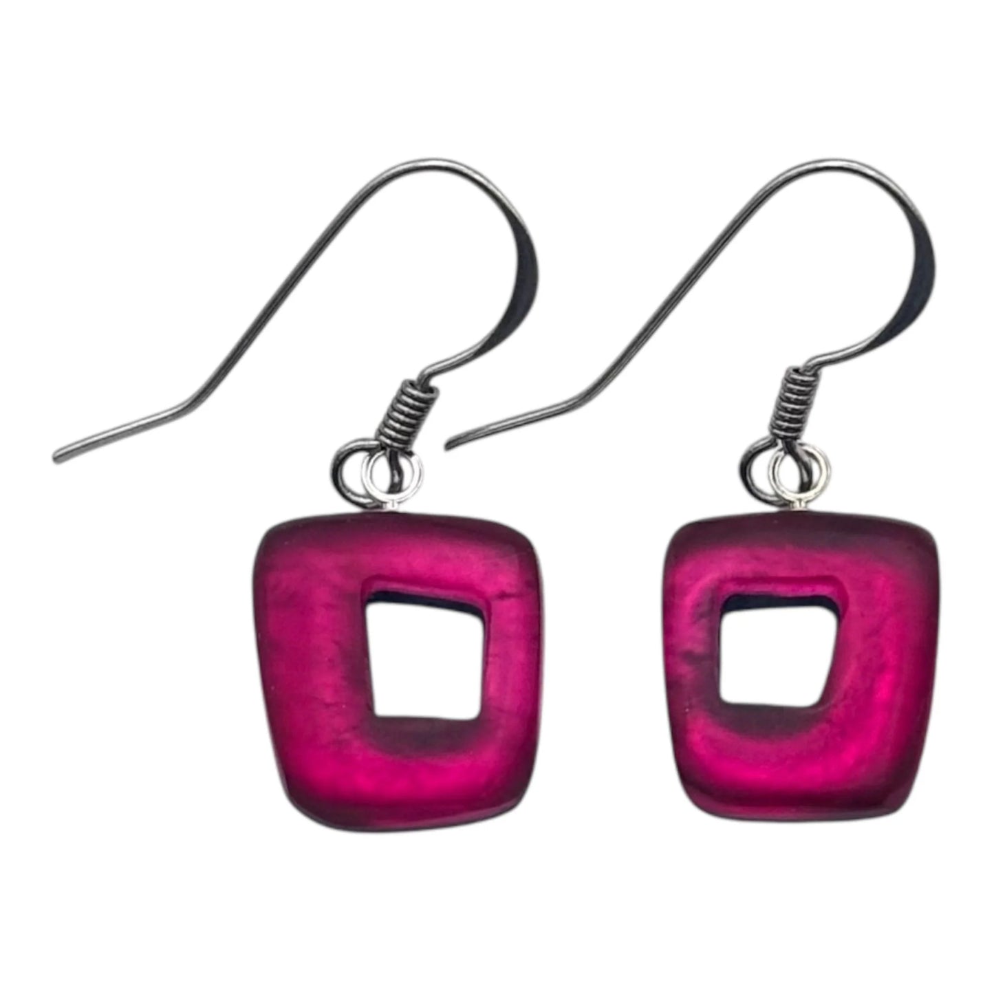Pre-Order | Tropical Hollow Square Drop Earrings | Watch This Space