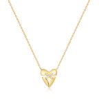 Gold Heart Kiss Pave Necklace | Ania Haie