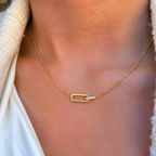 Pre-Order | 14ct Gold Plated Cubic Zirconia Glam Interlock Necklace | Ania Haie