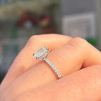 Oval-Cut Lab-Grown Diamond Platinum Engagement Ring | Size L ½