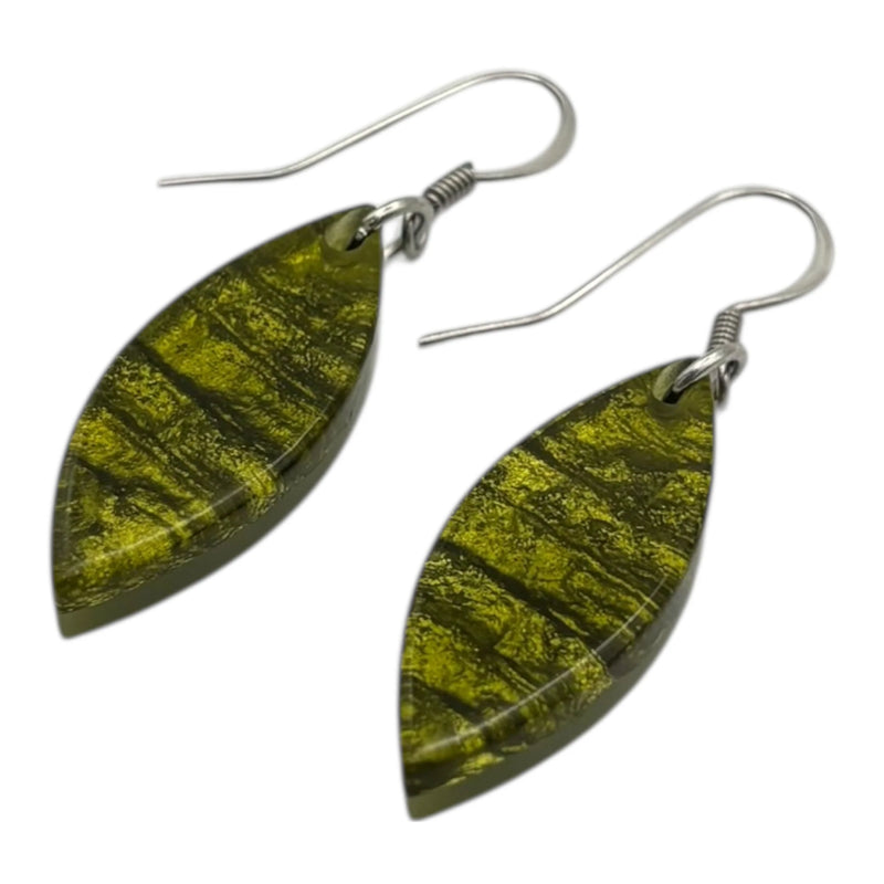 ‘Watch This Space’ Aztec Petal Drop Earrings - Pistachio