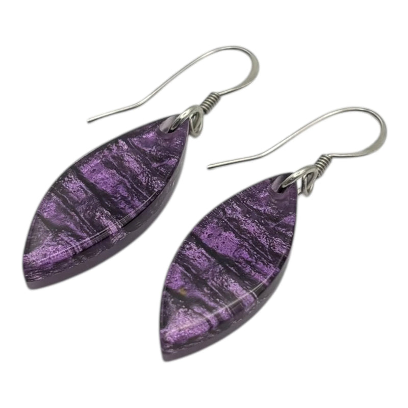 ‘Watch This Space’ Aztec Petal Drop Earrings - Purple