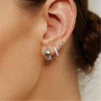 Pre-Order | Small Silver Chubby Huggie Hoop Earrings | Ania Haie
