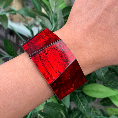 Chunky Red Bangle | Watch This Space