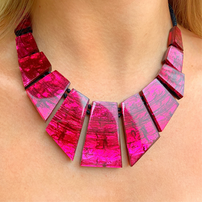 Chunky Pink Necklace | Watch This Space