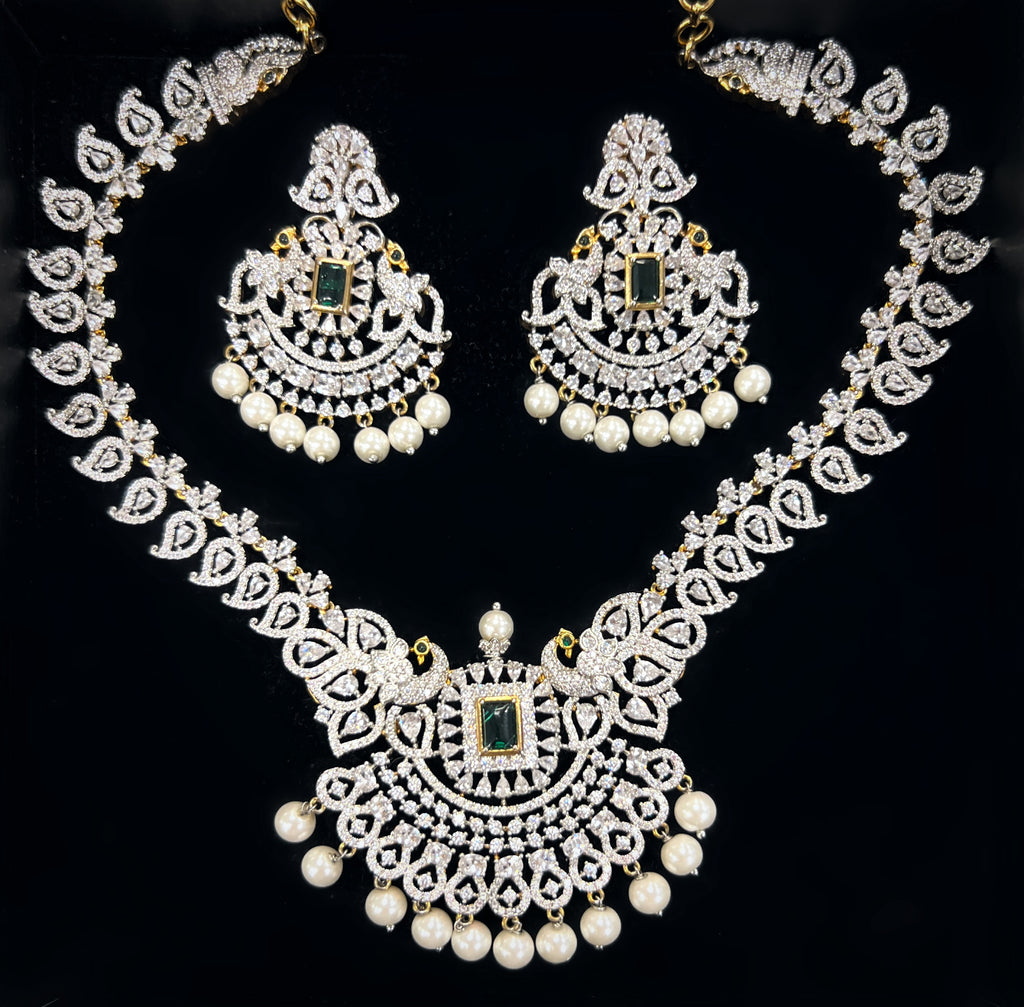 Indian Wedding Jewellery Set - Earrings & Necklace