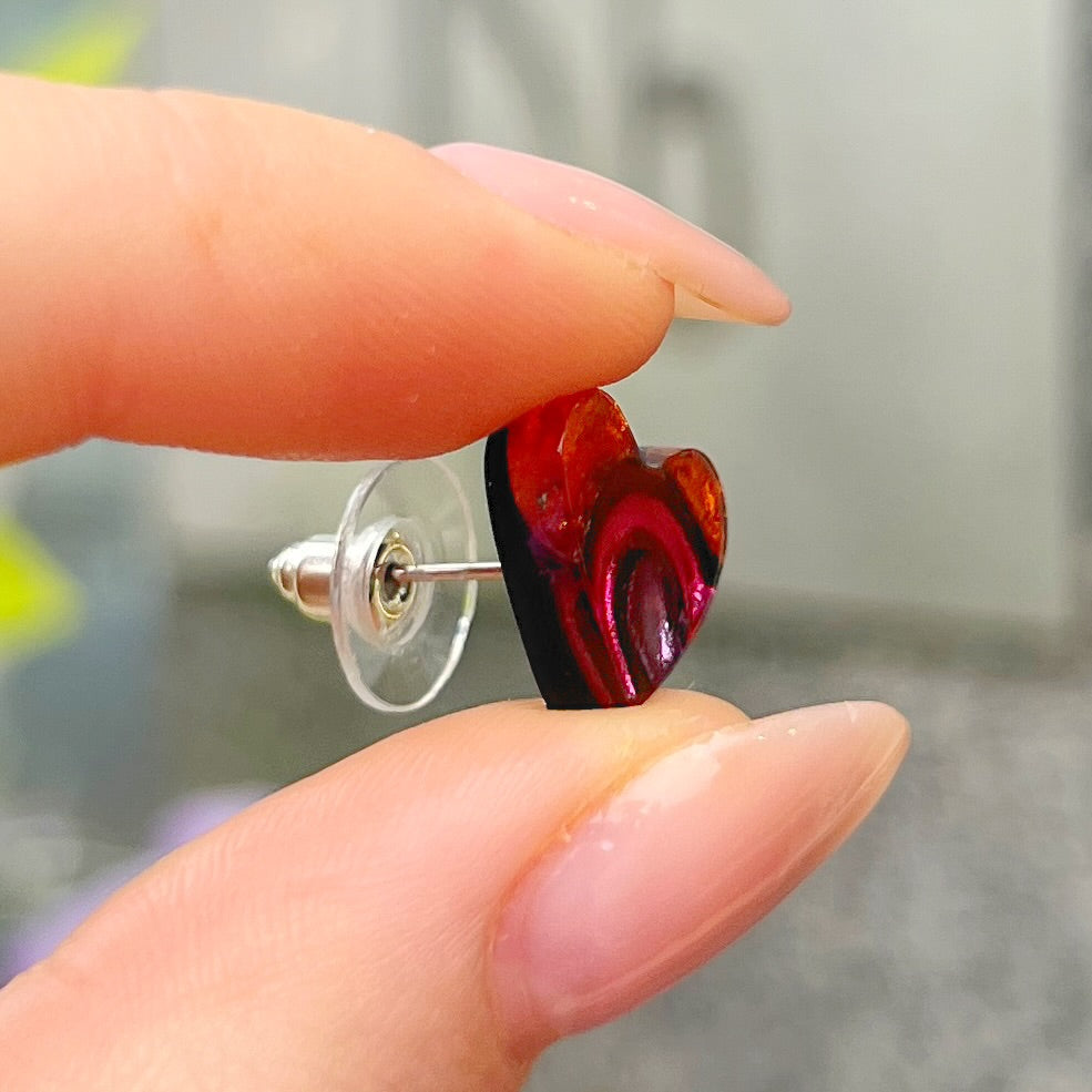 Pre Order | Multi-Coloured Rainbow Love Heart Stud Earrings | Watch This Space