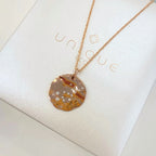 9ct Rose Gold Plated Star Sign Constellation Necklace
