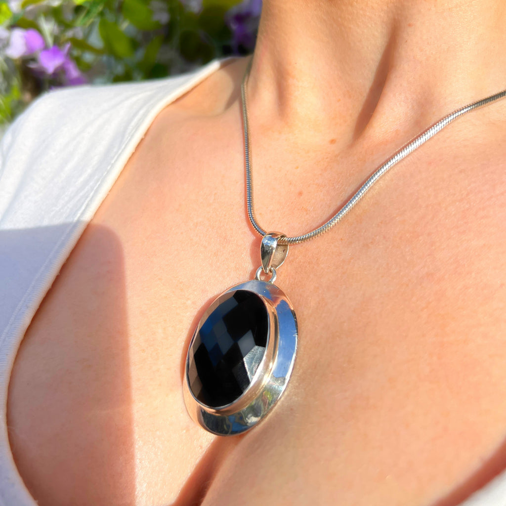 Onyx Sterling Silver Chunky Necklace