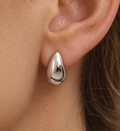 Sterling Silver Bold Dome Hoop Earrings | Ania Haie