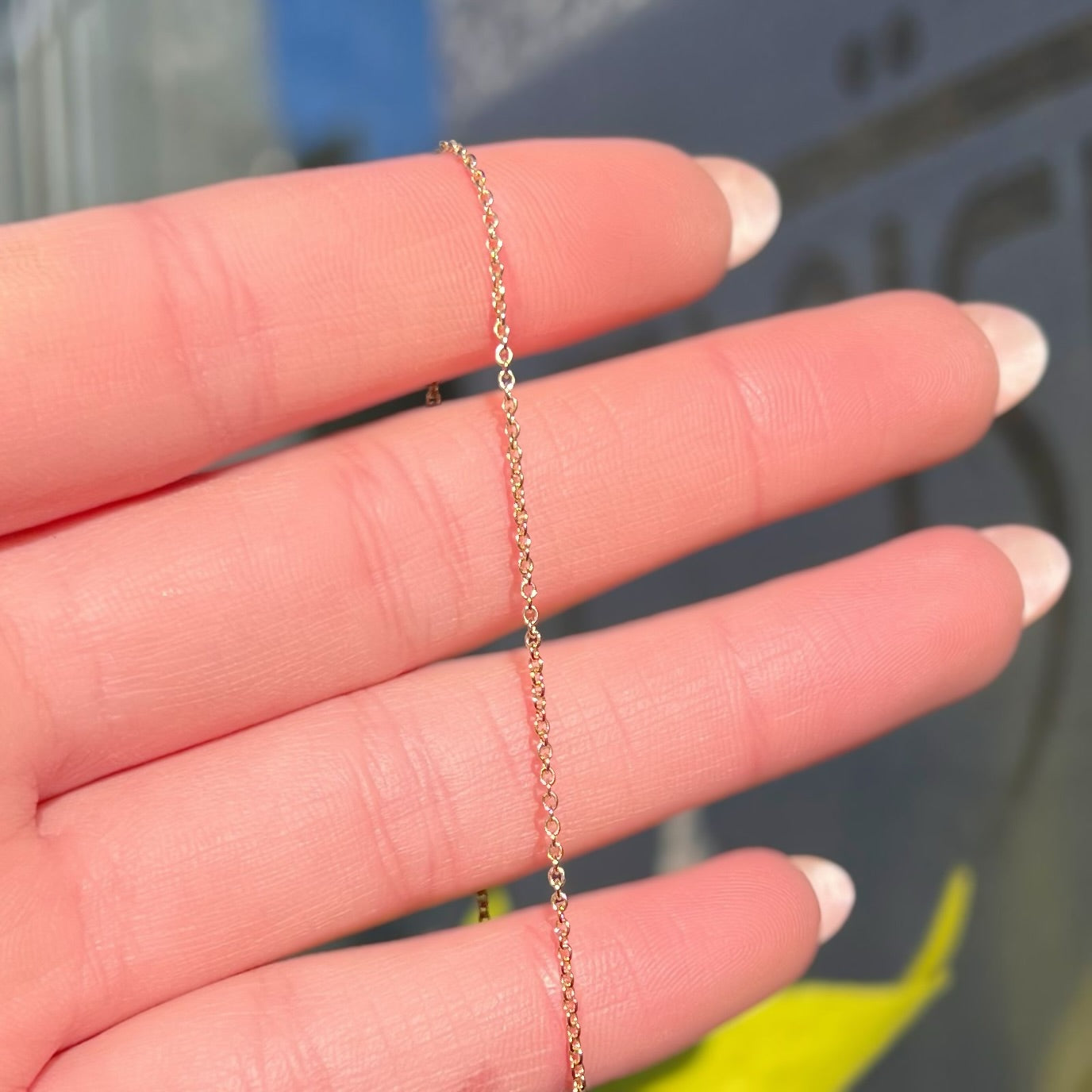 Aquamarine and Diamond Dainty Art Deco Inspired 9ct Yellow Gold Necklace