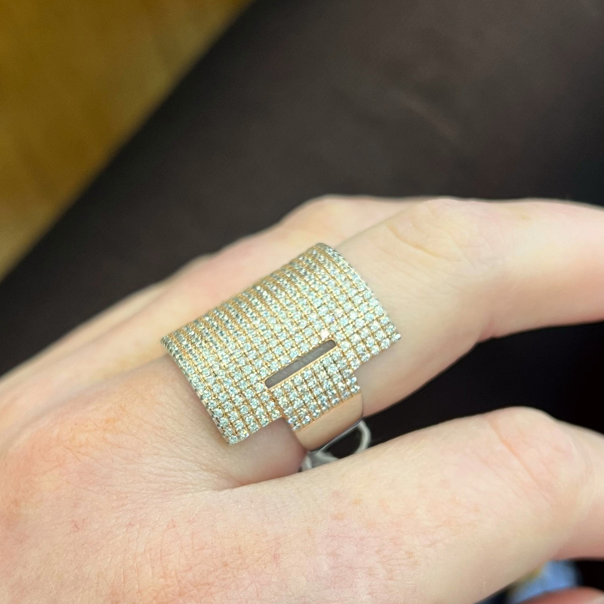 White Zirconia 18ct Rose Gold Plated Oleggio Ring | Size P | Sif Jakobs