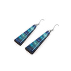 Turquoise Triangle Stripe Drop Earrings | Watch This Space
