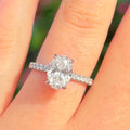 Oval-Cut Lab-Grown Diamond Platinum Engagement Ring