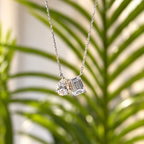 Cubic Zirconia ‘Toi et Moi’ Sterling Silver Necklace