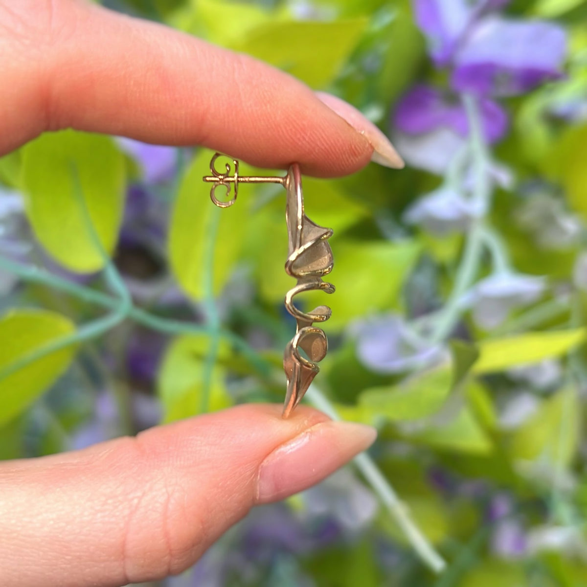 9ct Yellow Gold 3D Wave Design Earrings
