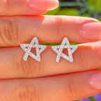 Asymmetric Five-Point Star Cubic Zirconia Sterling Silver Stud Earrings | Ania Haie