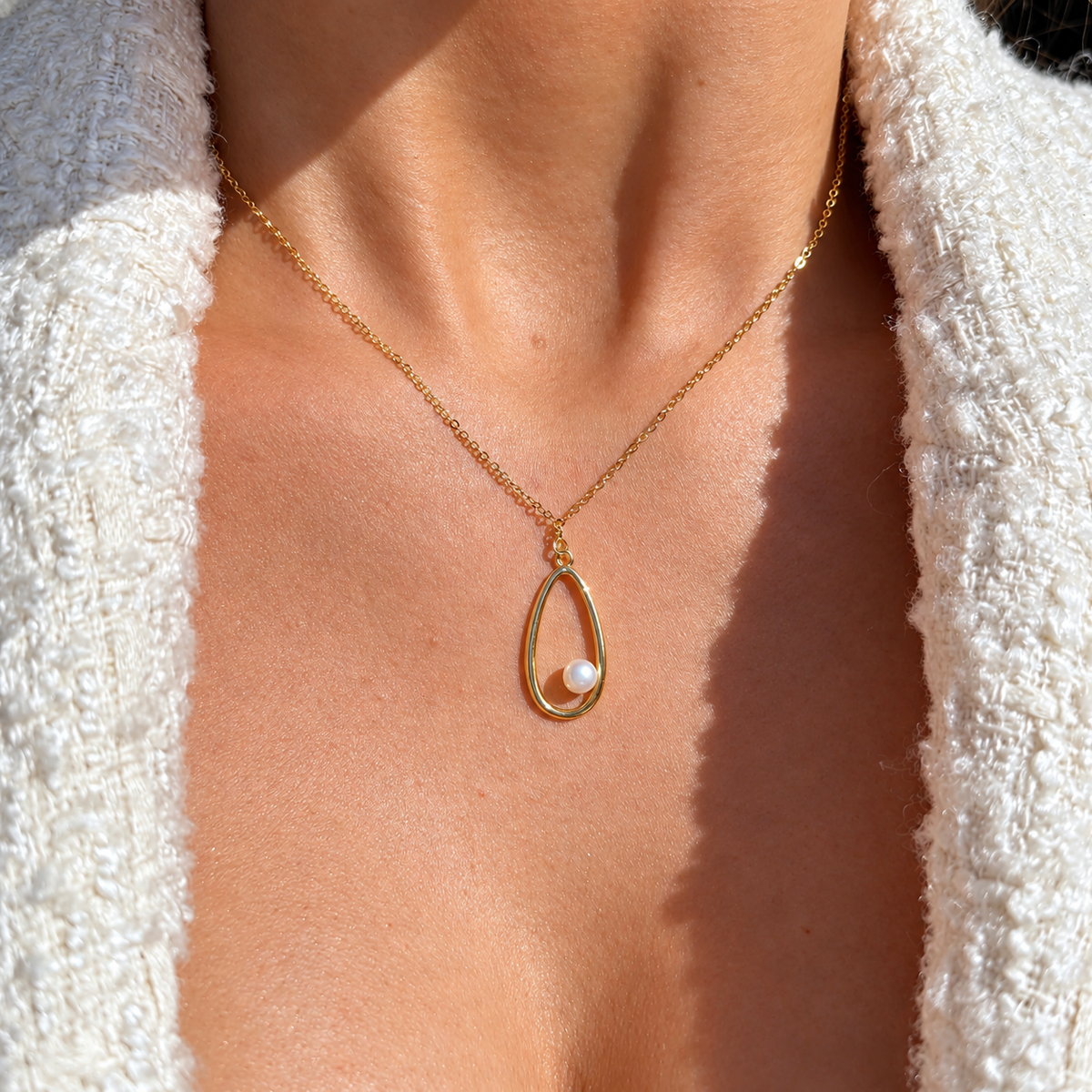 9ct Gold Plated Freshwater Pearl Necklace