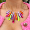 Pre-Order | Pink, Purple, Green & Orange Icicle Necklace | Watch This Space