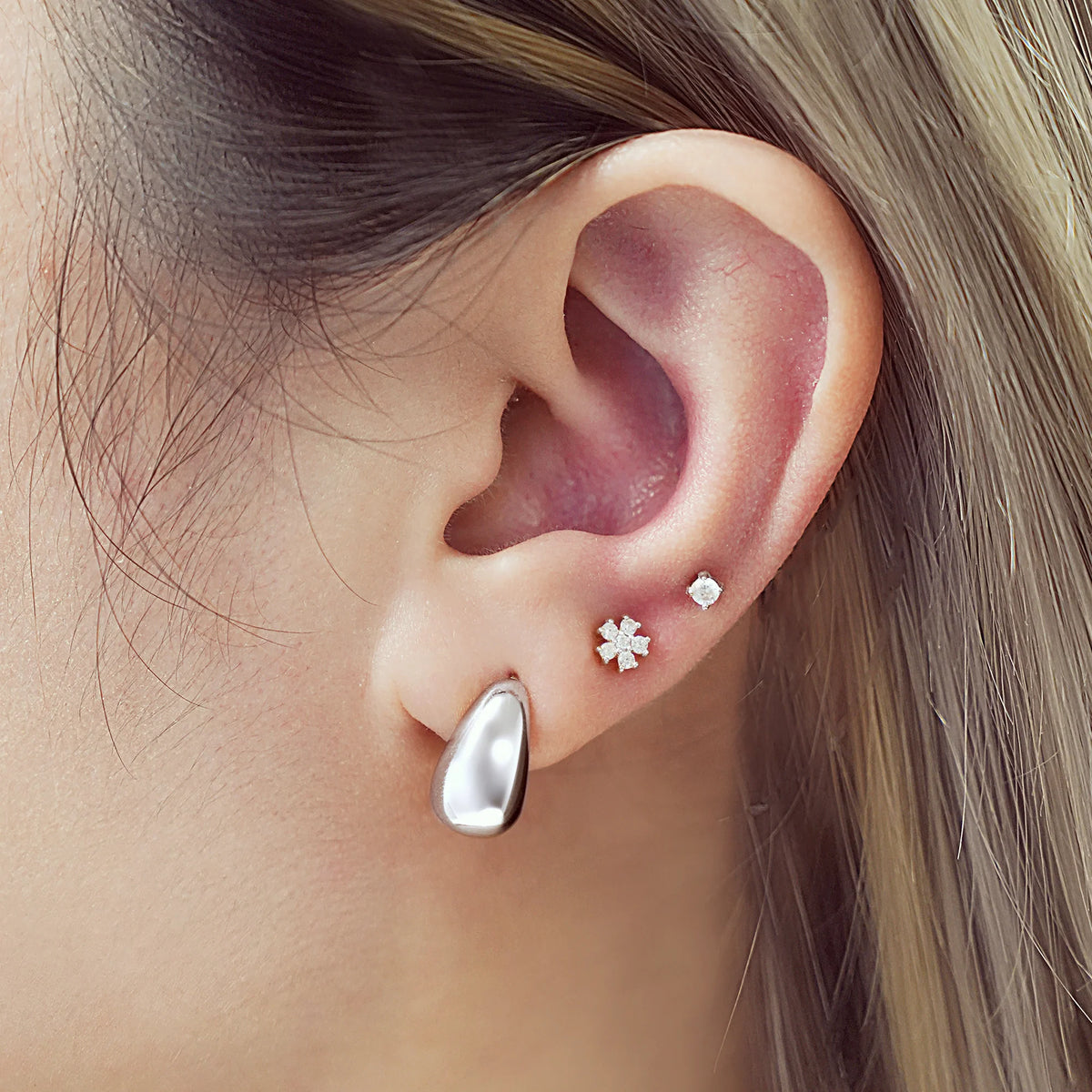 Sterling Silver Small Dome Hoop Earrings | Ania Haie