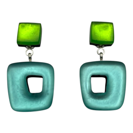 Pre-Order | Zest Hollow Square Drop Earrings | Watch This Space