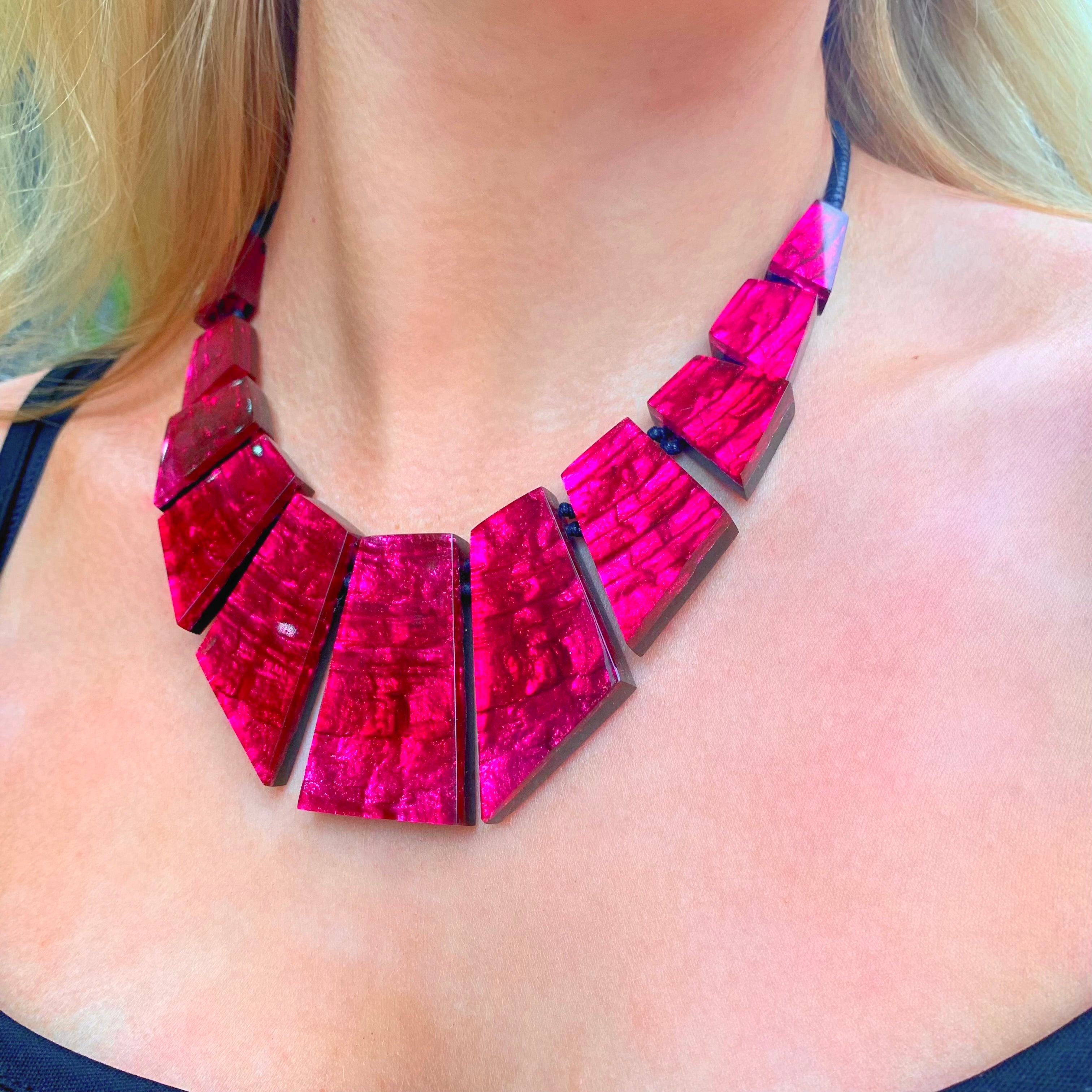 Chunky Pink Necklace | Watch This Space
