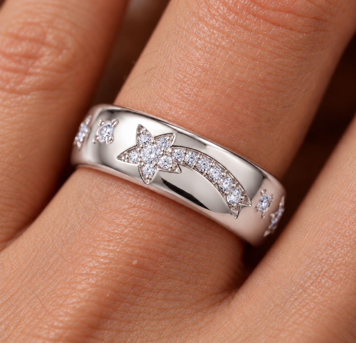 Sterling Silver Celestial Chunky Ring | Size M ½ | Ania Haie