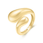 Gold Sculptural Crossover Ring | Ania Haie