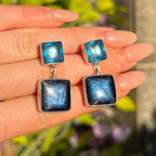 Blue Square Drop Earrings | Watch This Space | Pre-Order