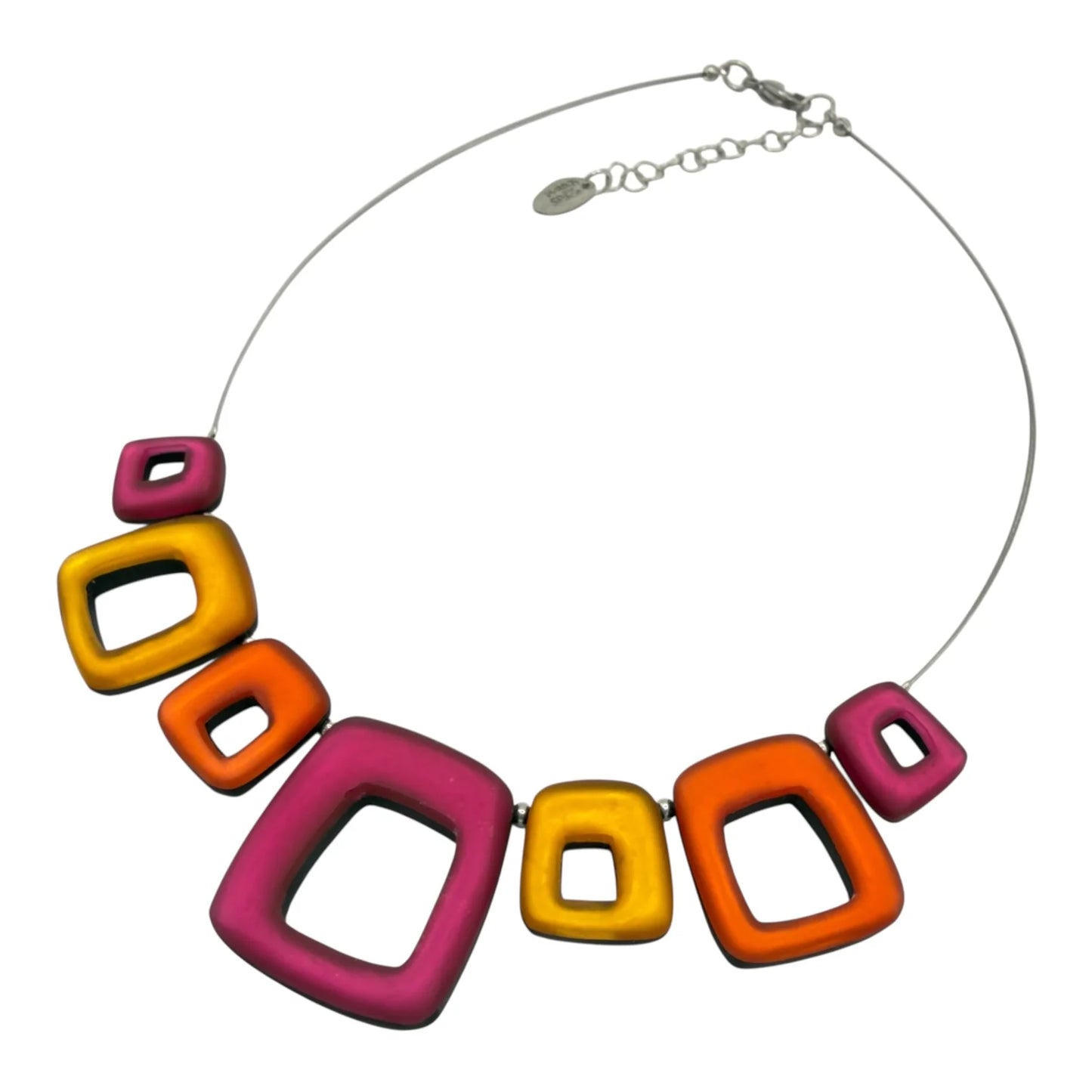 Pre-Order | Tropical Hollow Squares Necklace | Watch This Space