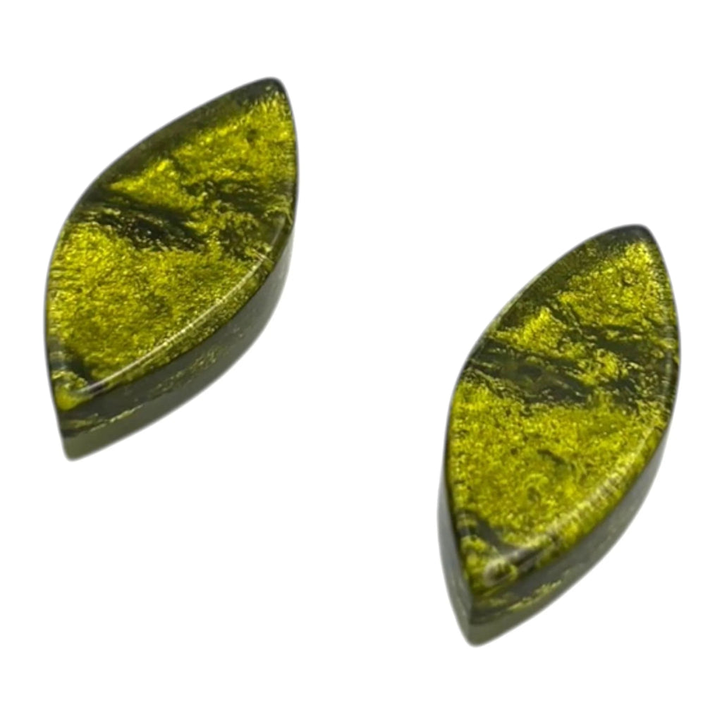Pistachio Aztec Leaf Stud Earrings | Watch This Space