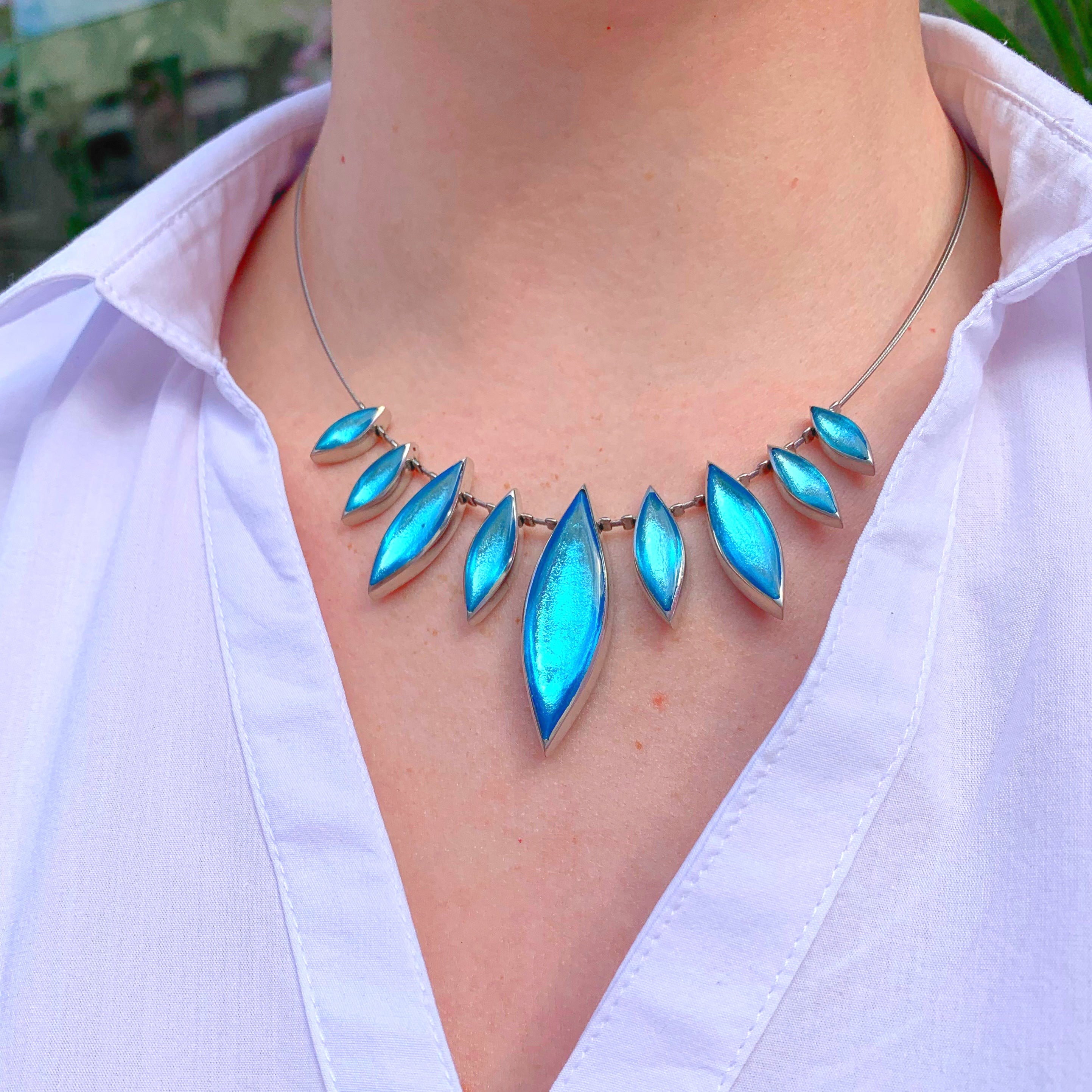 Pre-Order | Ice Blue Marquise Shard Necklace | Watch This Space