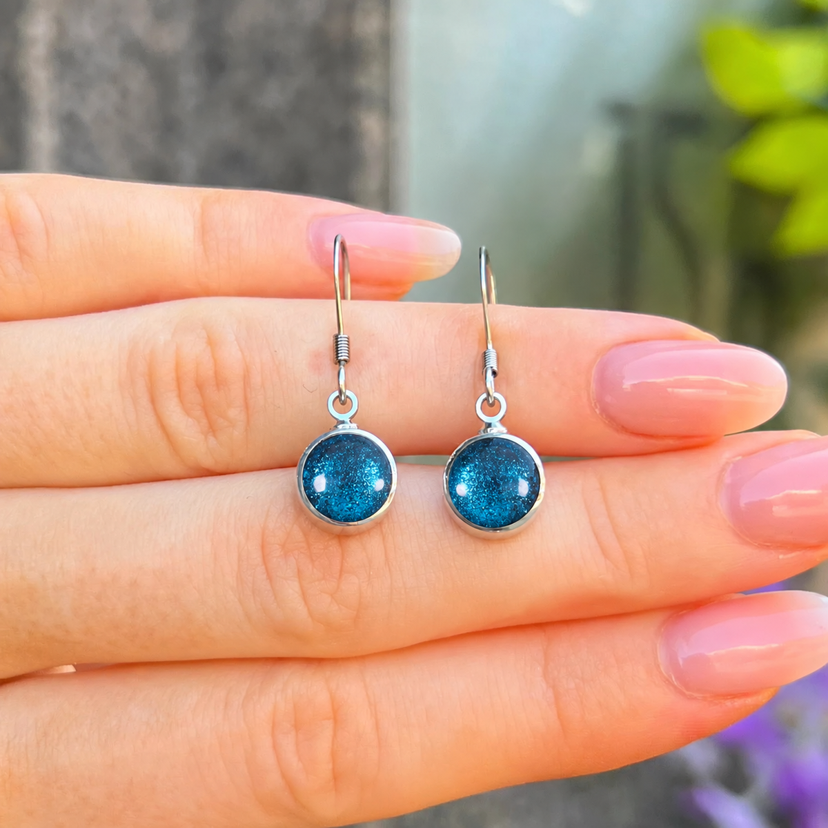 Turquoise Circle Drop Earrings | Watch This Space