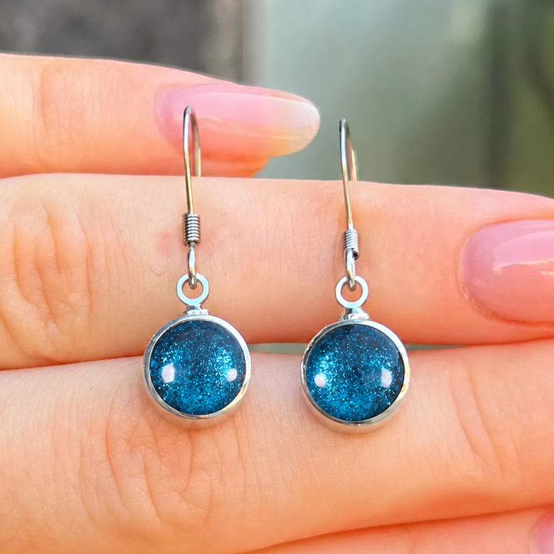 Turquoise Circle Drop Earrings | Watch This Space