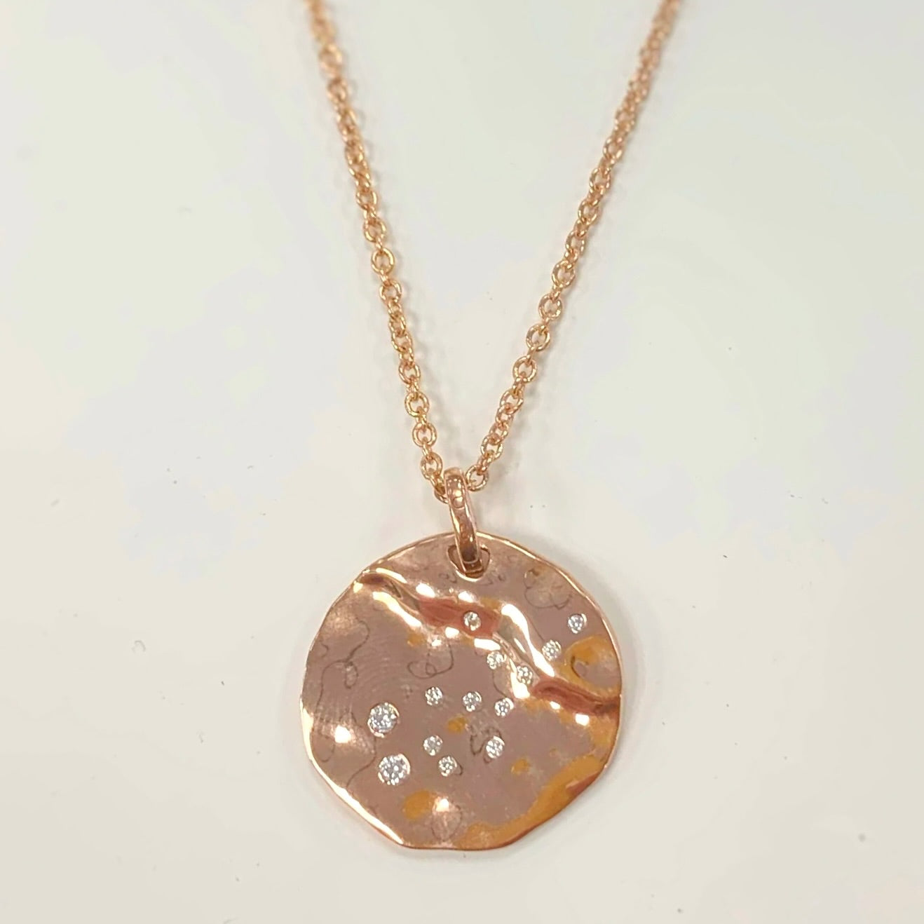 9ct Rose Gold Plated Sterling Silver Star Sign Constellation Necklace