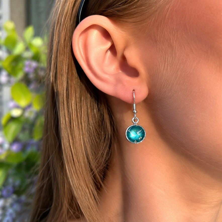 Pre-Order | Turquoise Blue Dot Drop Earrings | Watch This Space