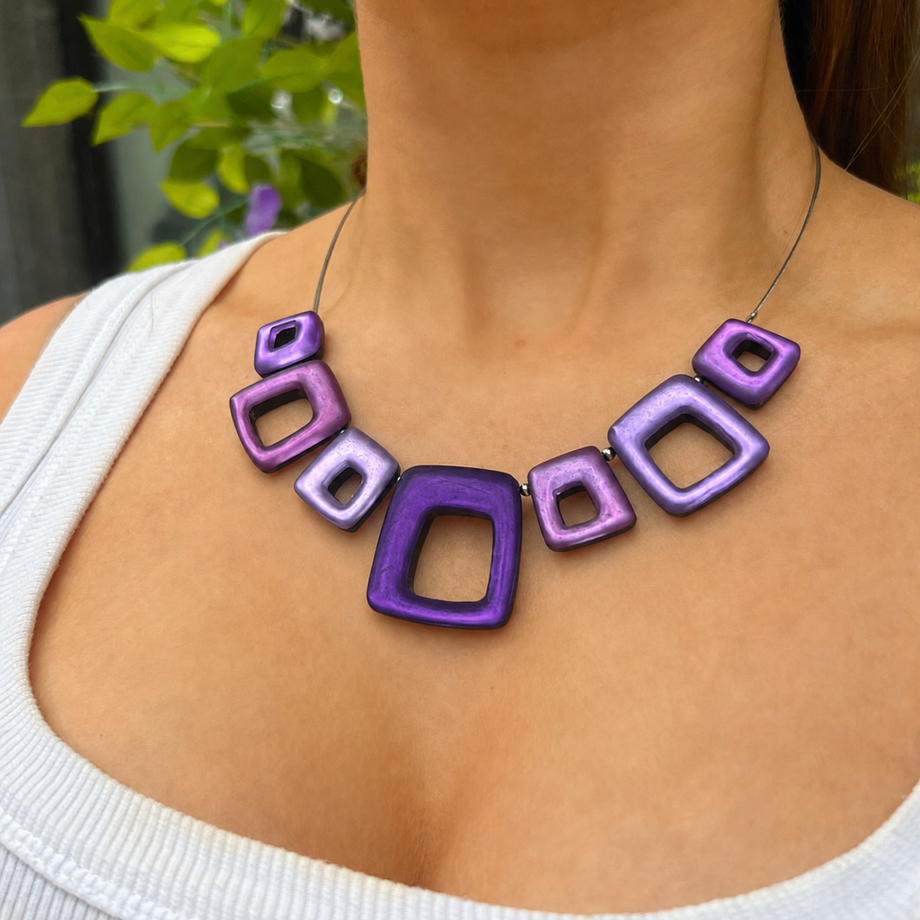 Pre-Order | Sweetpea Hollow Squares Necklace | Watch This Space