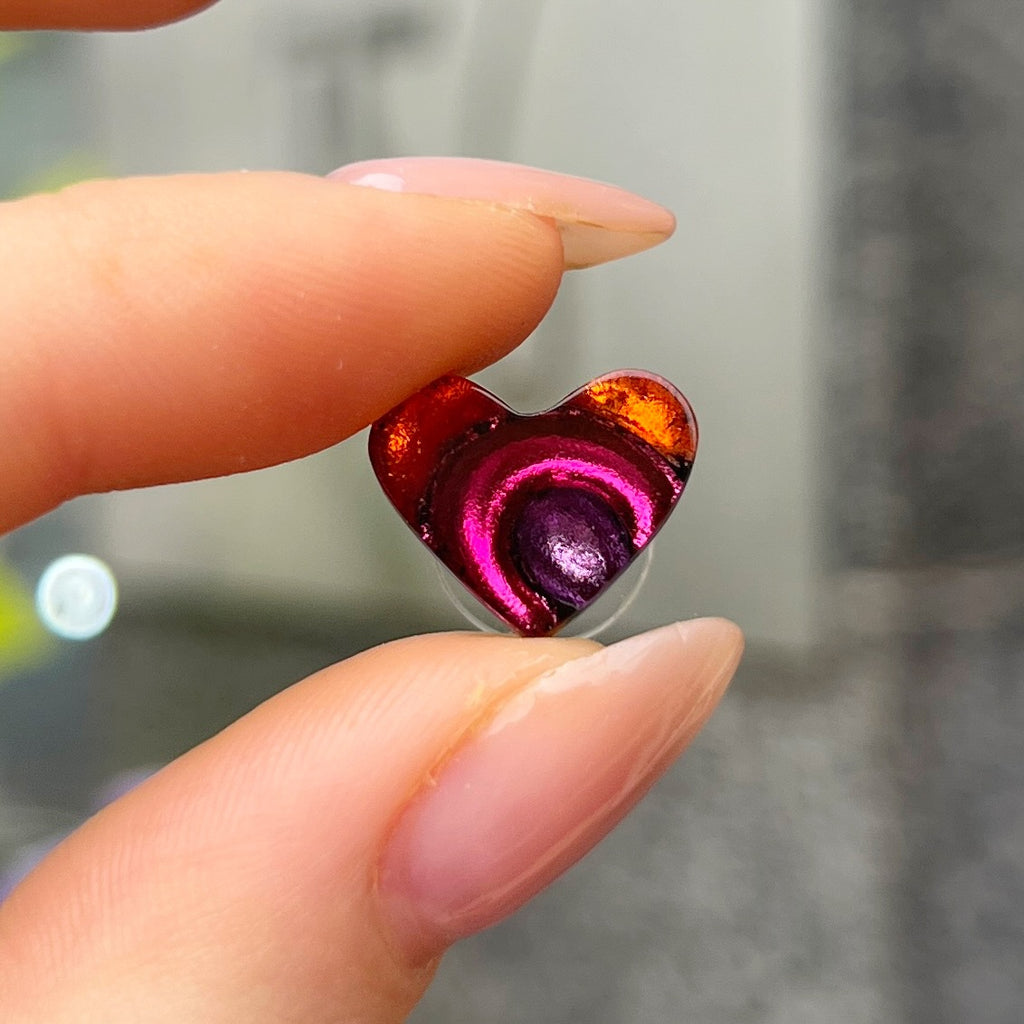 Pre Order | Multi-Coloured Rainbow Love Heart Stud Earrings | Watch This Space