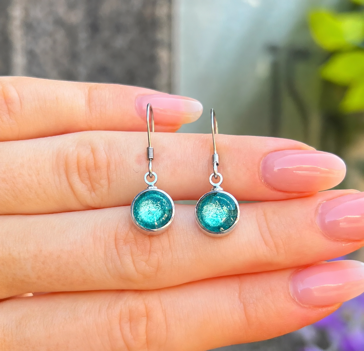 Pre-Order | Turquoise Blue Dot Drop Earrings | Watch This Space