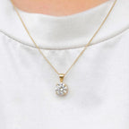 Lab-Grown Diamond 9ct Yellow Gold Solitaire Necklace